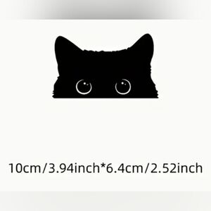 Cat Black Decal Stickers Set Of 3, Size 3.94" x 2.52"
